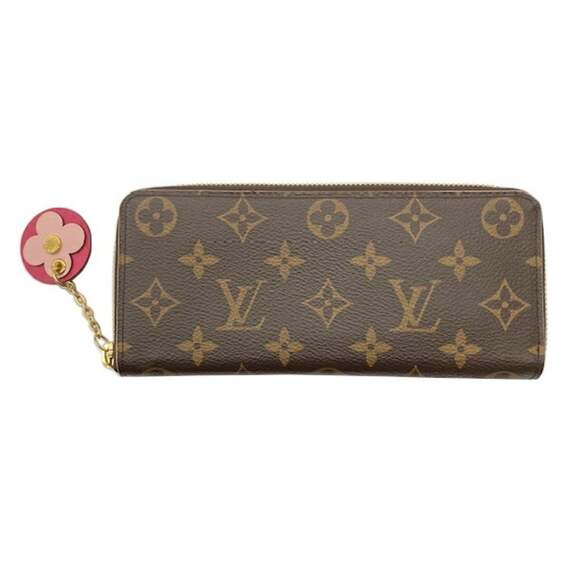LOUIS VUITTON Louis Vuitton Portefeuille Clemence Monogram M68314 Round Long ...